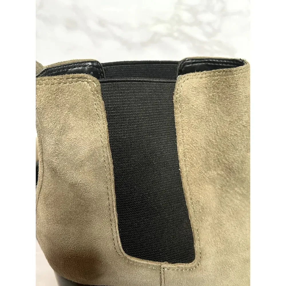 Nine West women's suede Chelsea boots in taupe, size 8 - Picture 4 of 6